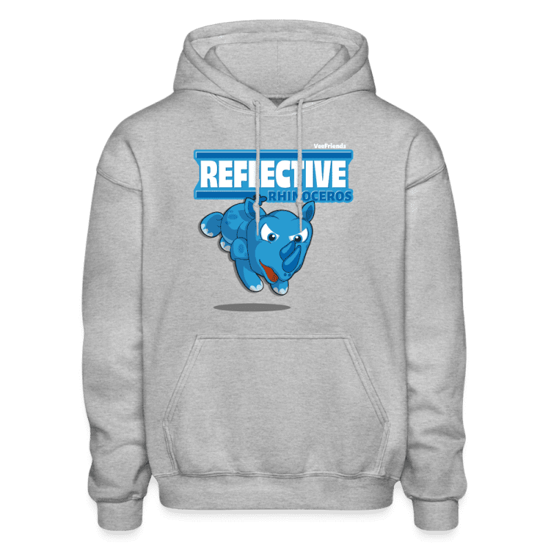 Reflective Rhinoceros Character Comfort Adult Hoodie - heather gray