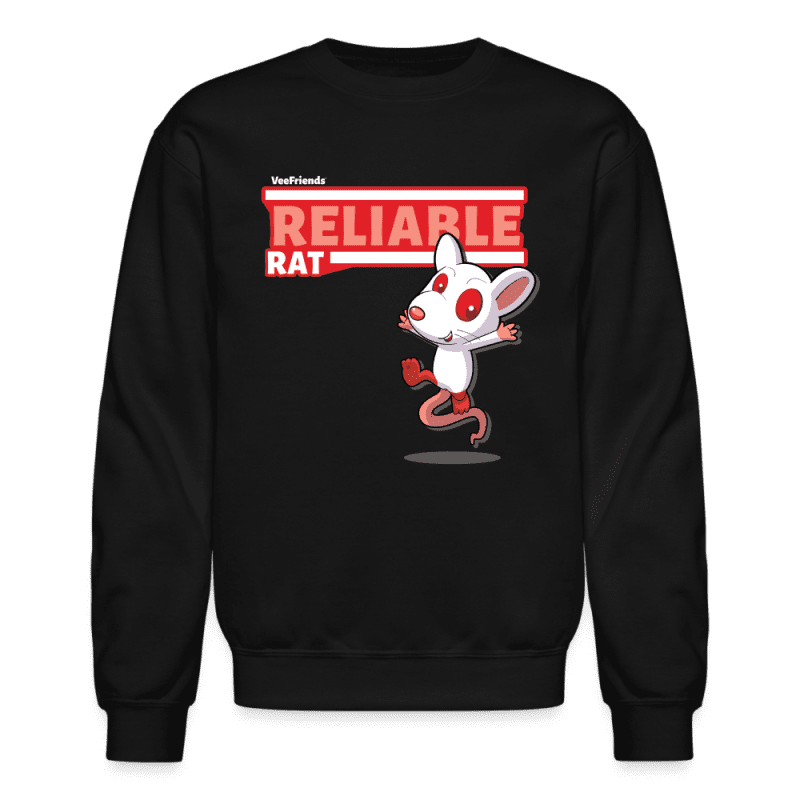 Reliable Rat Character Comfort Adult Crewneck Sweatshirt - black