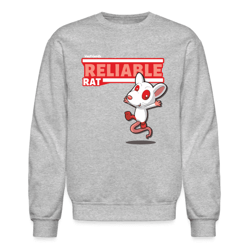 Reliable Rat Character Comfort Adult Crewneck Sweatshirt - heather gray