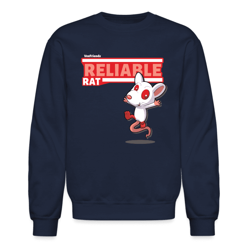 Reliable Rat Character Comfort Adult Crewneck Sweatshirt - navy