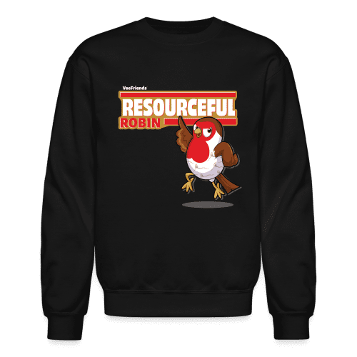 Resourceful Robin Character Comfort Adult Crewneck Sweatshirt - black