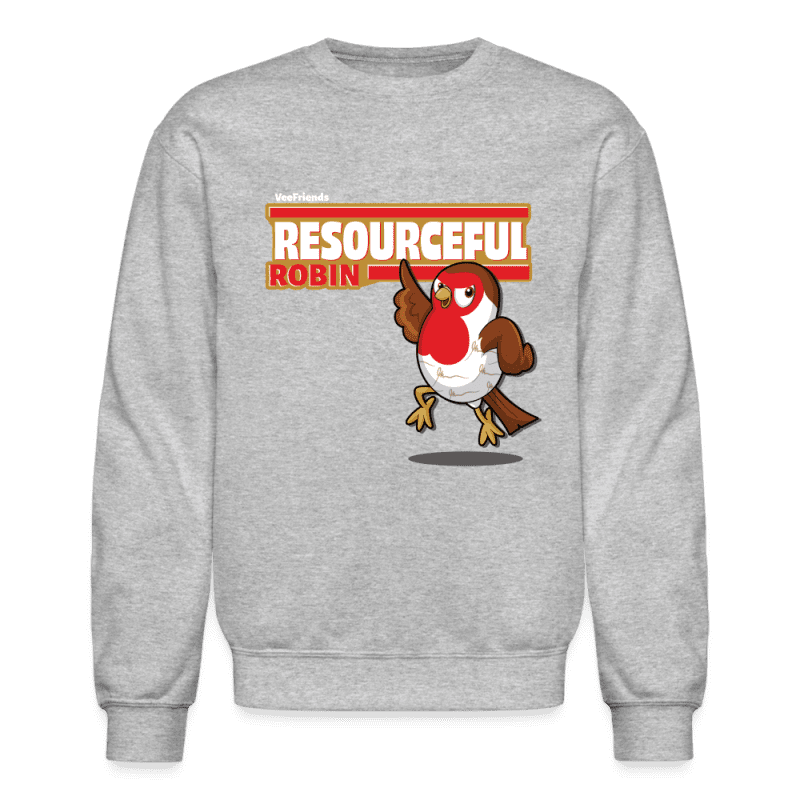 Resourceful Robin Character Comfort Adult Crewneck Sweatshirt - heather gray