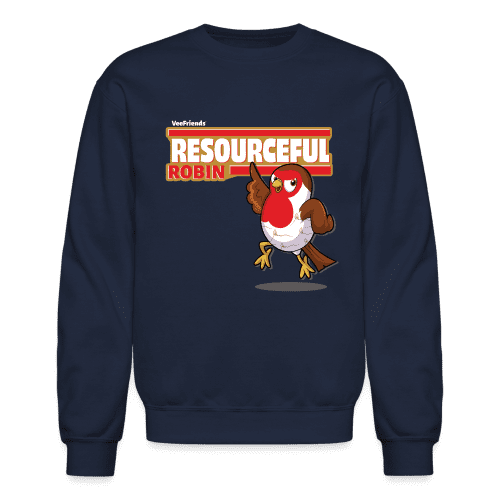 Resourceful Robin Character Comfort Adult Crewneck Sweatshirt - navy