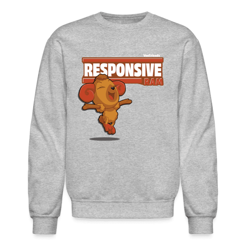 Responsive Ram Character Comfort Adult Crewneck Sweatshirt - heather gray