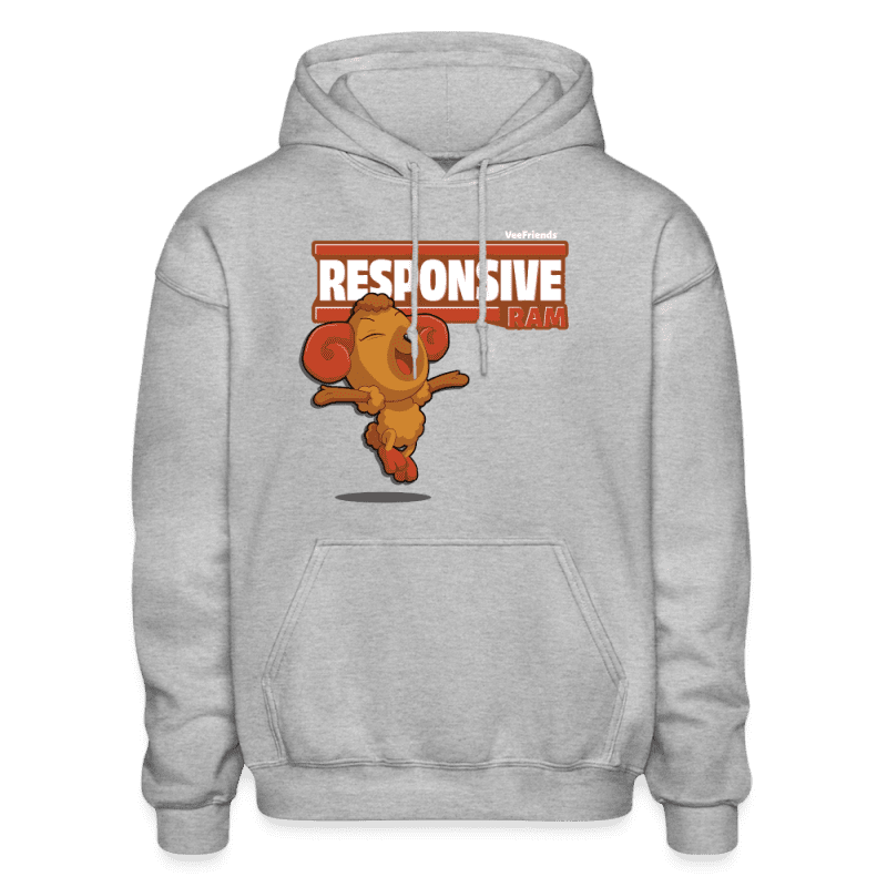 Responsive Ram Character Comfort Adult Hoodie - heather gray