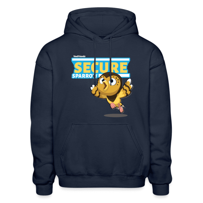 Secure Sparrow Character Comfort Adult Hoodie - navy