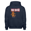 Self-Aware Hare Character Comfort Adult Hoodie - navy