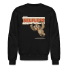 Selfless Sloth Character Comfort Adult Crewneck Sweatshirt - black