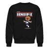 Sensible Sommelier Character Comfort Adult Crewneck Sweatshirt - black