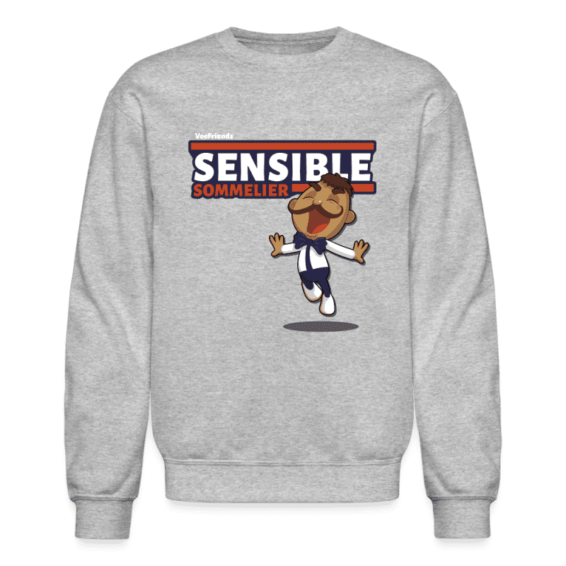 Sensible Sommelier Character Comfort Adult Crewneck Sweatshirt - heather gray