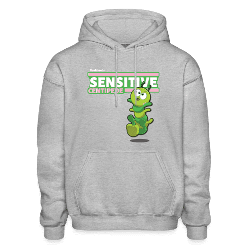 Sensitive Centipede Character Comfort Adult Hoodie - heather gray