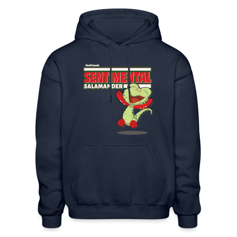 Sentimental Salamander Character Comfort Adult Hoodie - navy