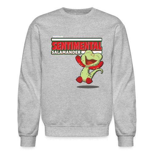 Sentimental Salamander Character Comfort Adult Crewneck Sweatshirt - heather gray