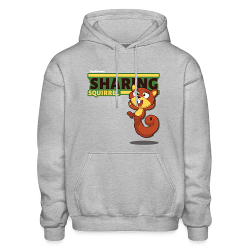 Sharing Squirrel Character Comfort Adult Hoodie - heather gray