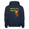 Sharing Squirrel Character Comfort Adult Hoodie - navy