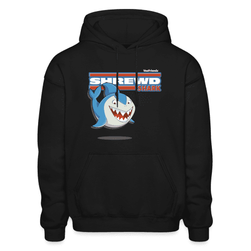 Shrewd Shark Character Comfort Adult Hoodie - black