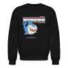 Shrewd Shark Character Comfort Adult Crewneck Sweatshirt - black