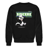 Sincere Skunk Character Comfort Adult Crewneck Sweatshirt - black