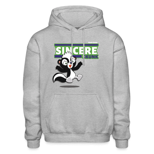 Sincere Skunk Character Comfort Adult Hoodie - heather gray