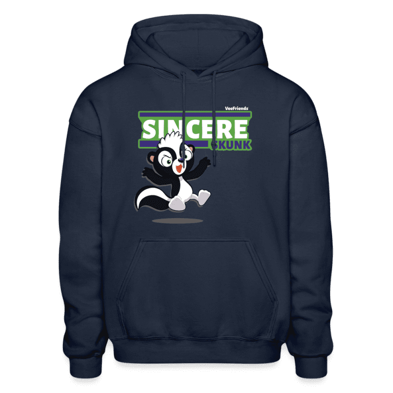 Sincere Skunk Character Comfort Adult Hoodie - navy