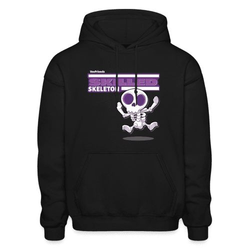 Skilled Skeleton Character Comfort Adult Hoodie - black