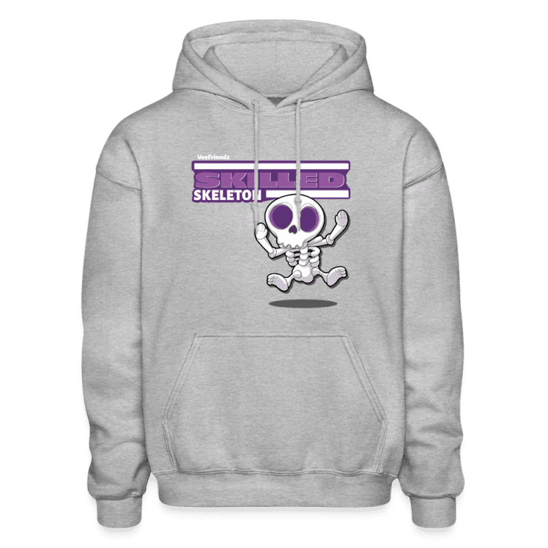 Skilled Skeleton Character Comfort Adult Hoodie - heather gray