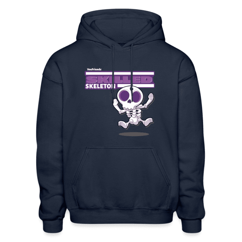 Skilled Skeleton Character Comfort Adult Hoodie - navy