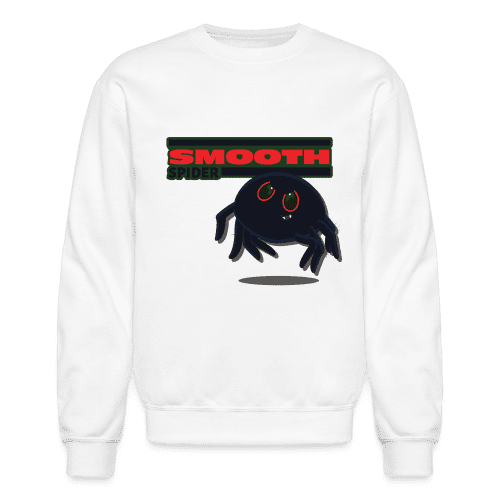 Smooth Spider Character Comfort Adult Crewneck Sweatshirt - white