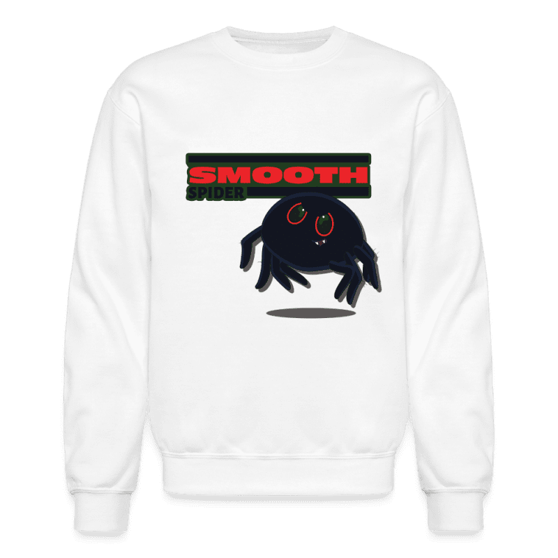 Smooth Spider Character Comfort Adult Crewneck Sweatshirt - white