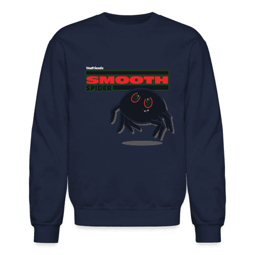 Smooth Spider Character Comfort Adult Crewneck Sweatshirt - navy