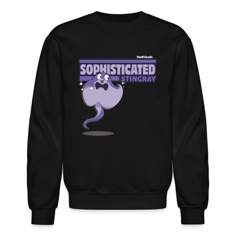 Sophisticated Stingray Character Comfort Adult Crewneck Sweatshirt - black