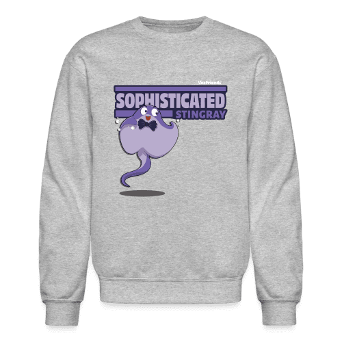 Sophisticated Stingray Character Comfort Adult Crewneck Sweatshirt - heather gray