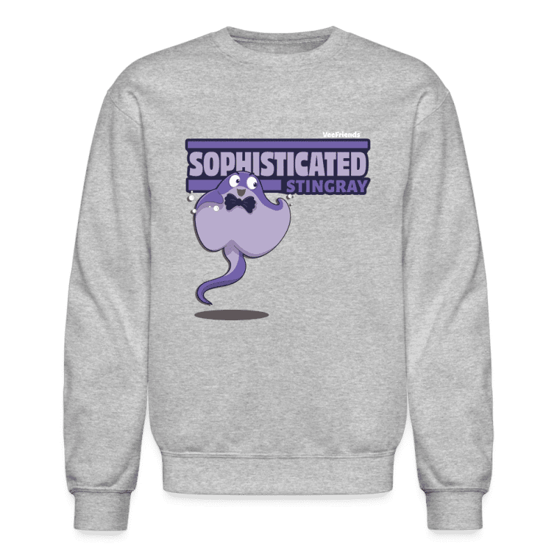 Sophisticated Stingray Character Comfort Adult Crewneck Sweatshirt - heather gray