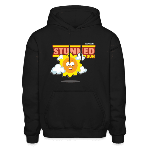 Stunned Sun Character Comfort Adult Hoodie - black