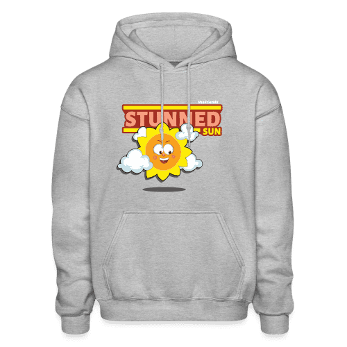 Stunned Sun Character Comfort Adult Hoodie - heather gray