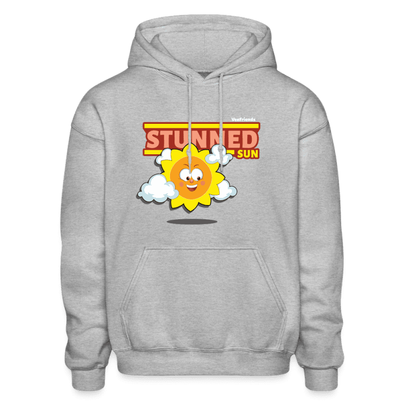 Stunned Sun Character Comfort Adult Hoodie - heather gray