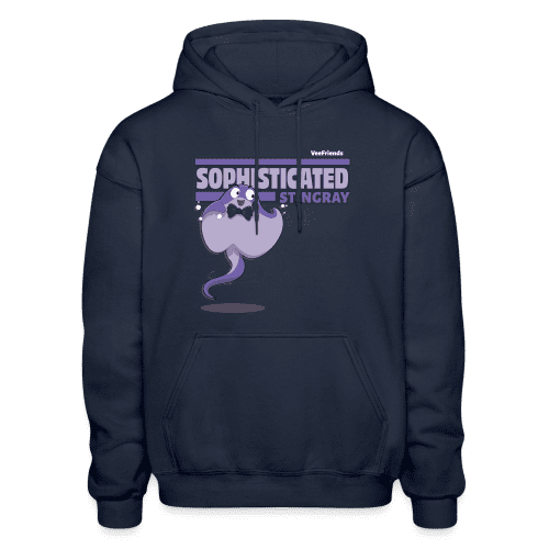 Sophisticated Stingray Character Comfort Adult Hoodie - navy