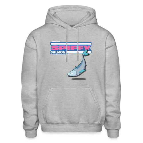 Spiffy Salmon Character Comfort Adult Hoodie - heather gray