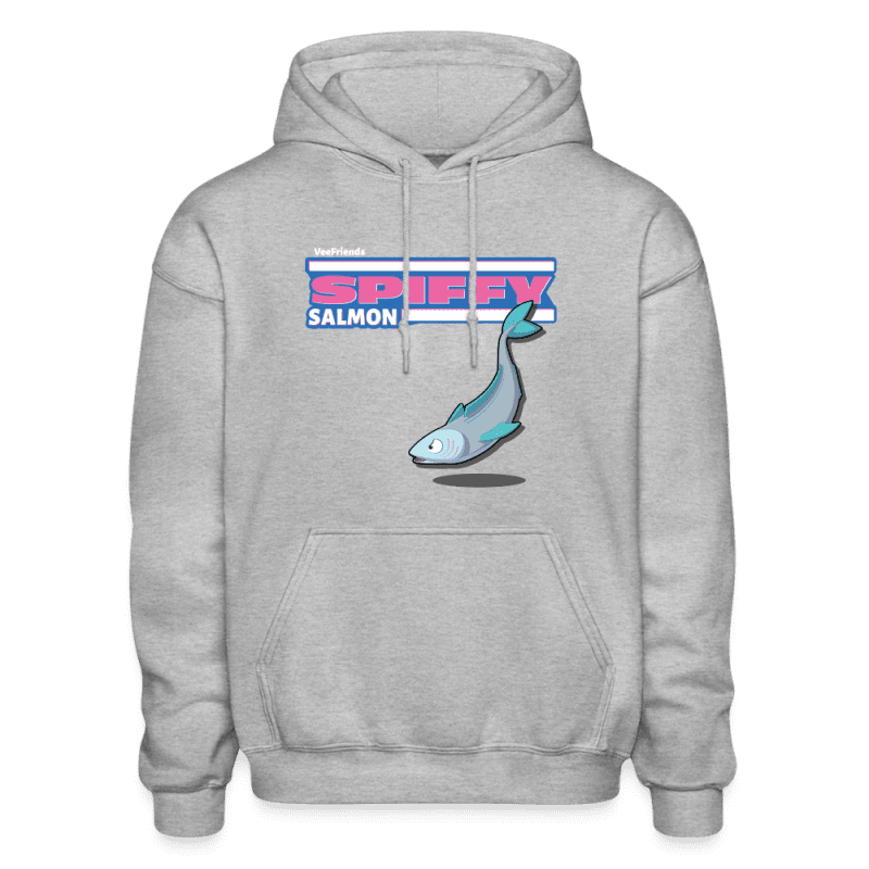 Spiffy Salmon Character Comfort Adult Hoodie - heather gray