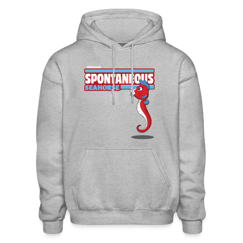 Spontaneous Seahorse Character Comfort Adult Hoodie - heather gray