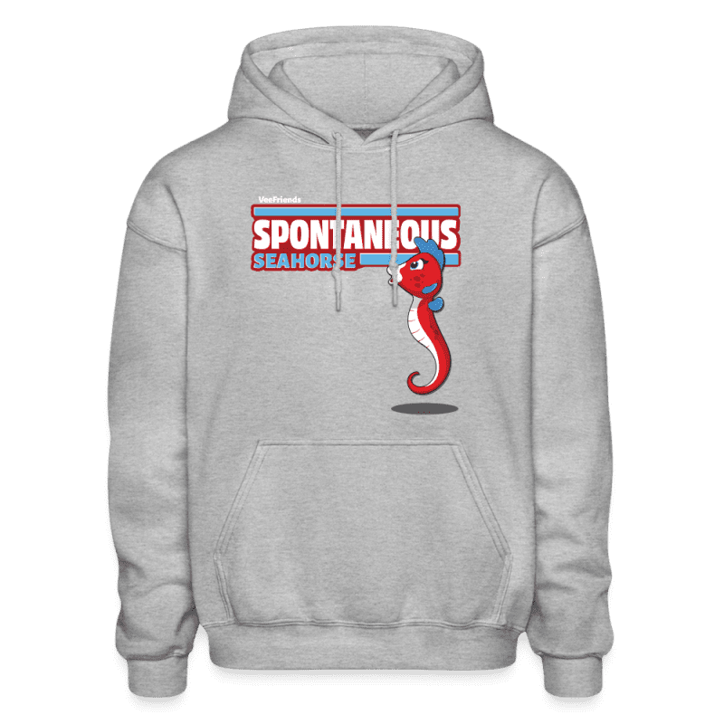 Spontaneous Seahorse Character Comfort Adult Hoodie - heather gray