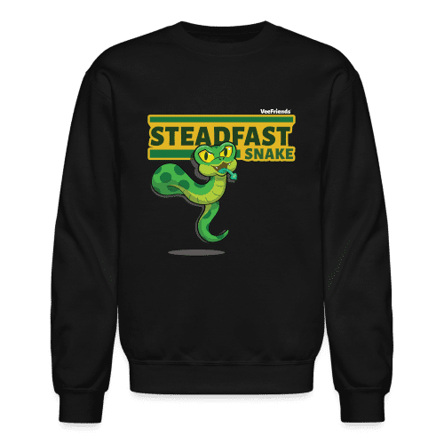 Steadfast Snake Character Comfort Adult Crewneck Sweatshirt - black