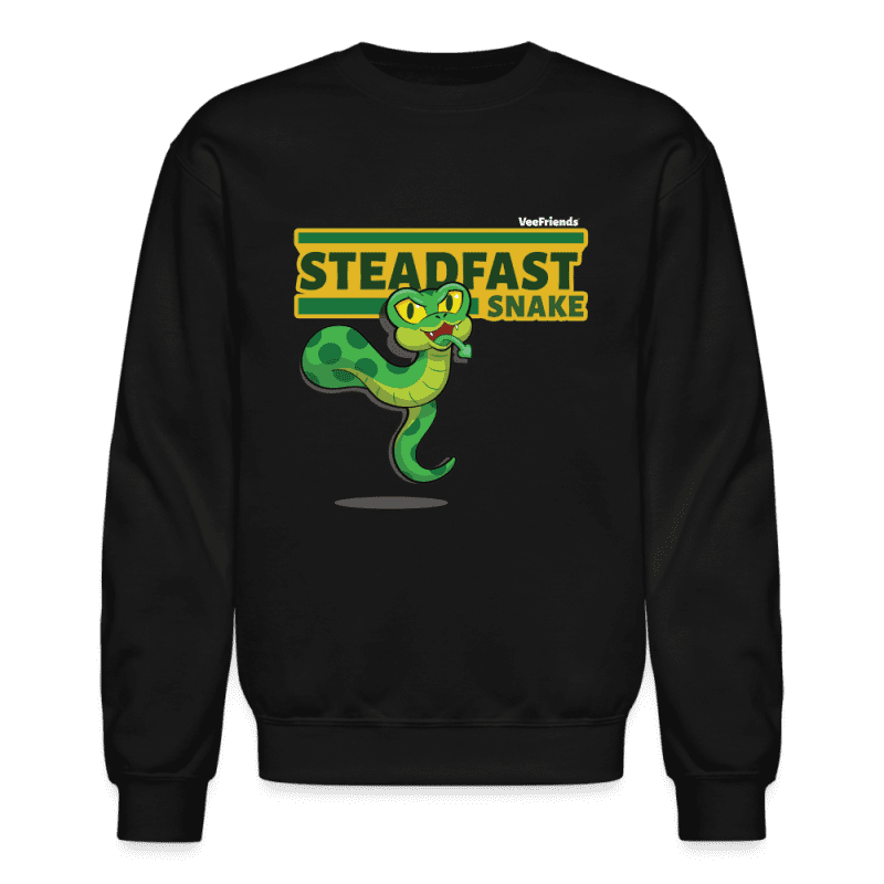 Steadfast Snake Character Comfort Adult Crewneck Sweatshirt - black