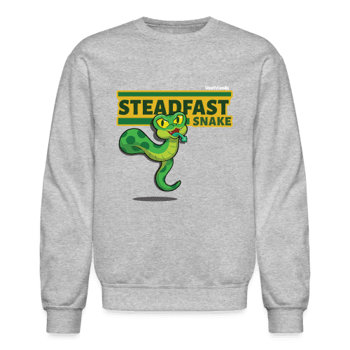 Steadfast Snake Character Comfort Adult Crewneck Sweatshirt - heather gray