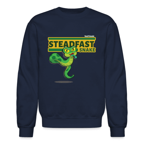 Steadfast Snake Character Comfort Adult Crewneck Sweatshirt - navy