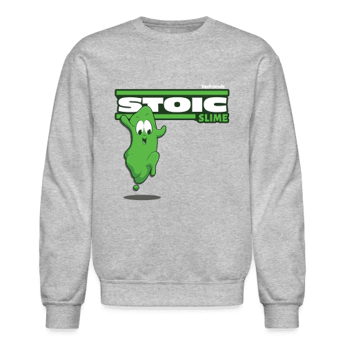 Stoic Slime Character Comfort Adult Crewneck Sweatshirt - heather gray