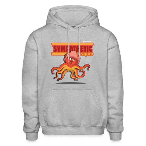 Sympathetic Squid Character Comfort Adult Hoodie - heather gray