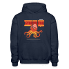 Sympathetic Squid Character Comfort Adult Hoodie - navy