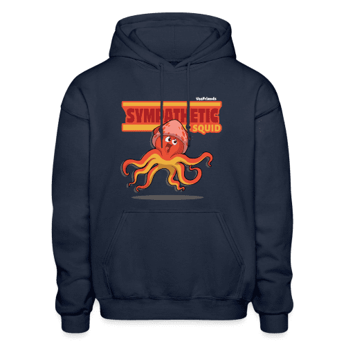 Sympathetic Squid Character Comfort Adult Hoodie - navy