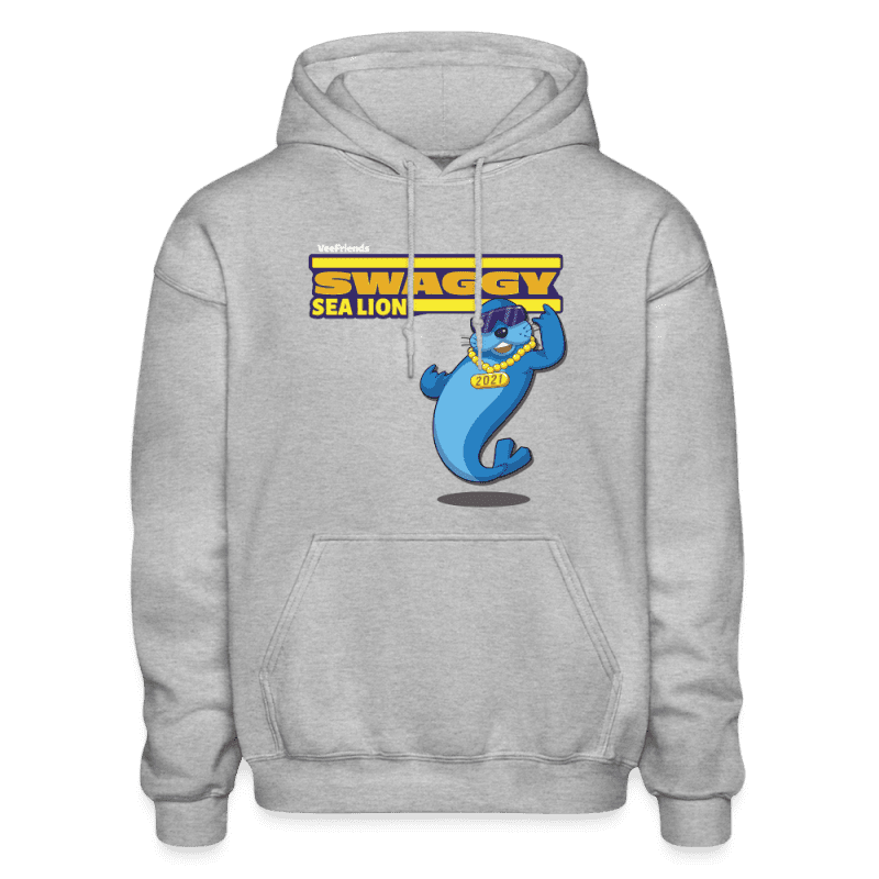 Swaggy Sea Lion Character Comfort Adult Hoodie - heather gray